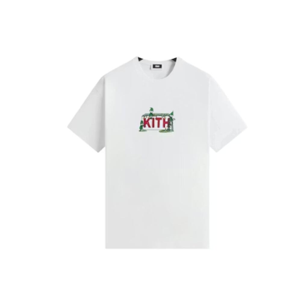 Kith Men's White Kithmas Elf Factory Tee Size L